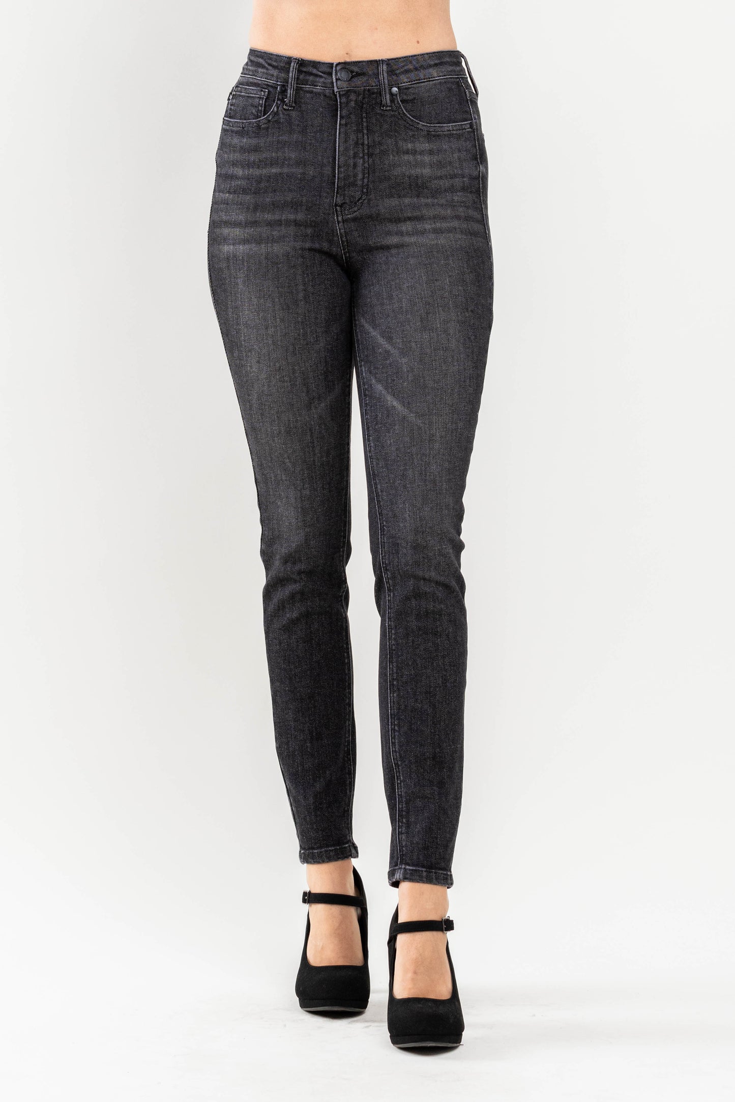 Judy Blue High Waist Tummy Control Black Wash Skinny