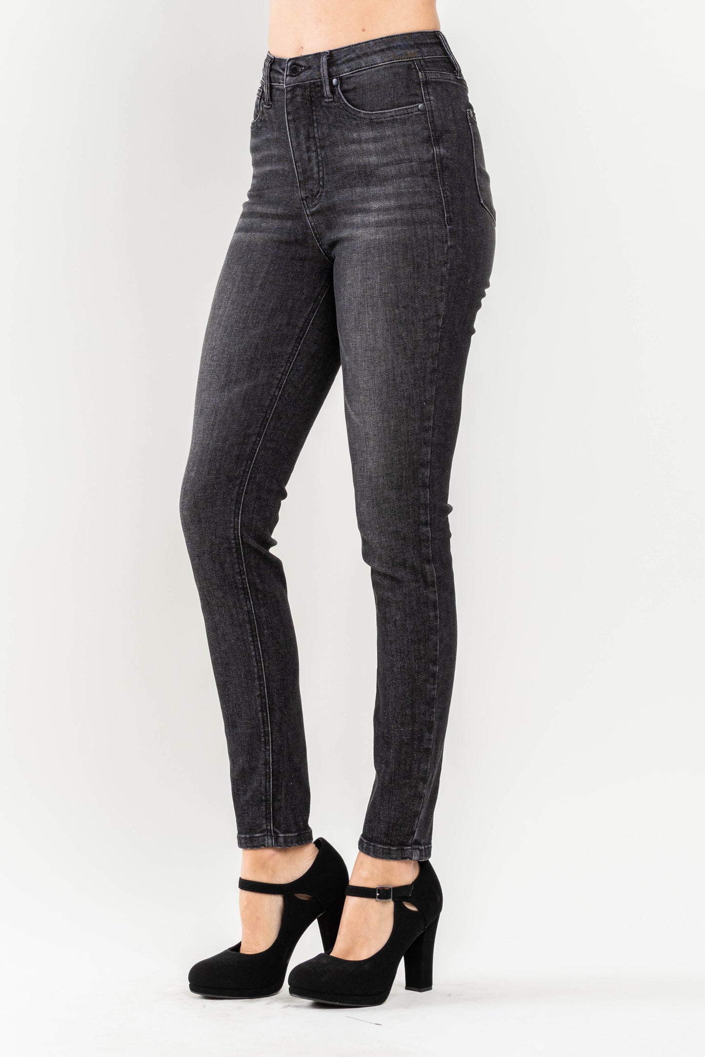 Judy Blue High Waist Tummy Control Black Wash Skinny