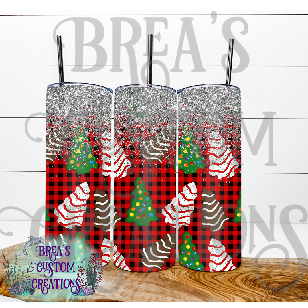 Tree Cakes Red Plaid