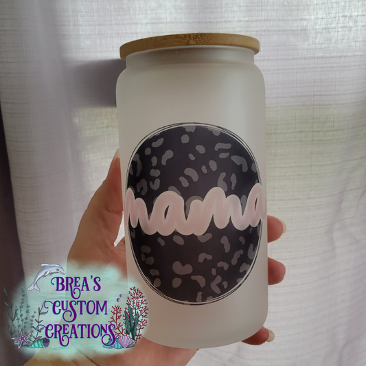 Mama - 16oz Glass Can Frosted