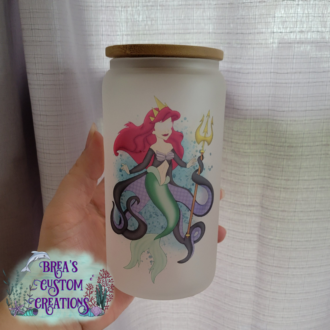 Dark Mermaid - 16oz Glass Can Frosted