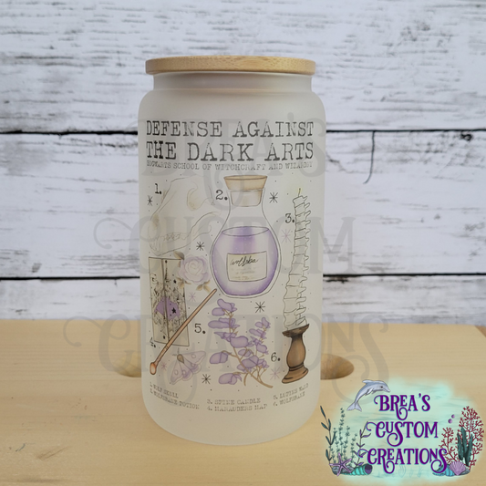 Defense Against The Dark Arts - 16oz Glass Can Frosted