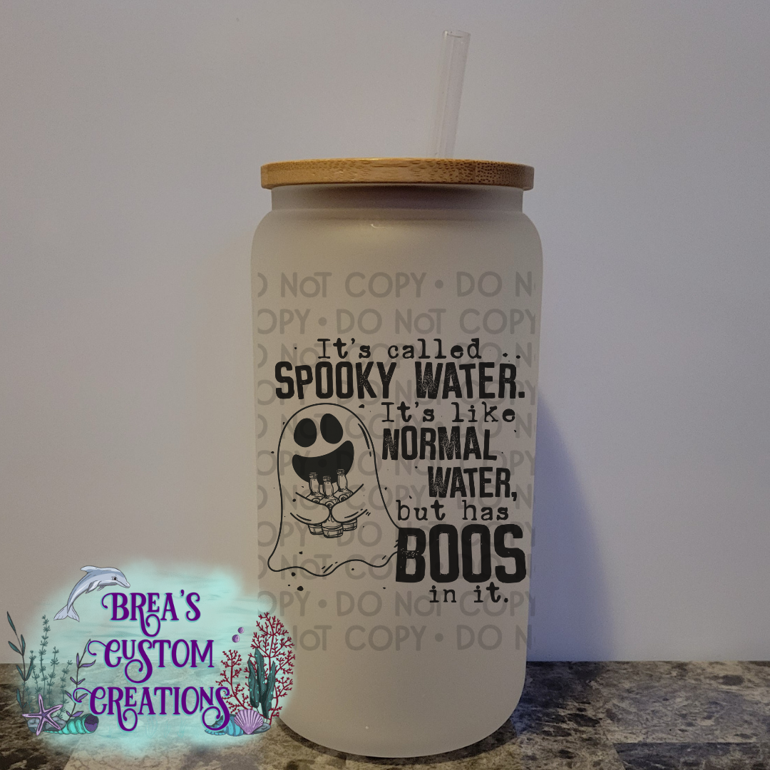 Spooky Water - 16oz Glass Can Frosted