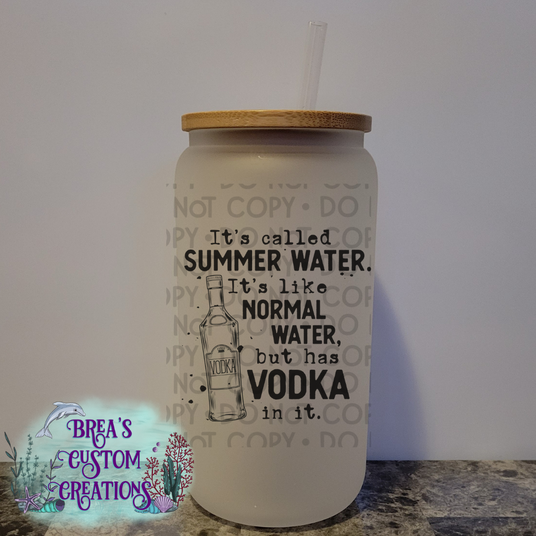 Summer Water Vodka - 16oz Glass Can Frosted
