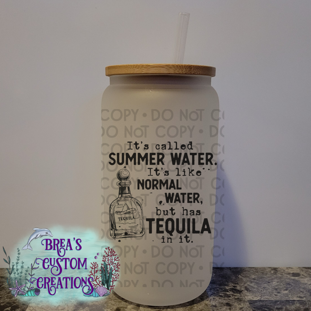 Summer Water Tequila - 16oz Glass Can Frosted