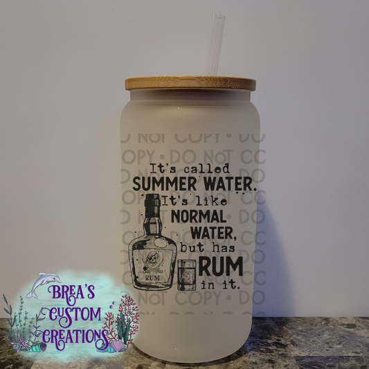 Summer Water Rum  - 16oz Glass Can Frosted